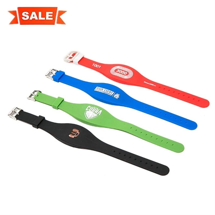 Programmable Waterproof Cheap Price Swimming Pool Spa 125khz 13.56mhz UHF Silicone Nfc Rfid Wristbands For Water Theme Park